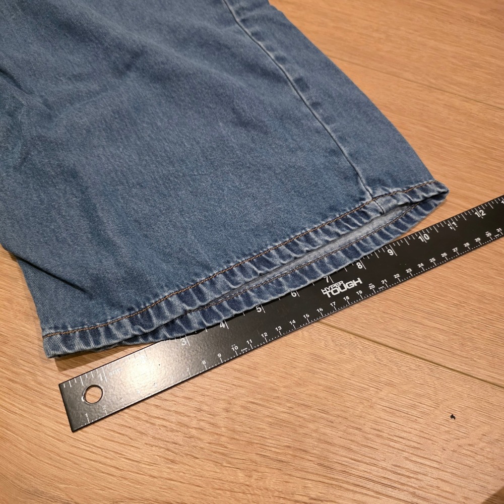 OAT New York Women Wide Leg Lyocell Denim Jeans Medium Wash Size 10/30 90s Style - Picture 7 of 10